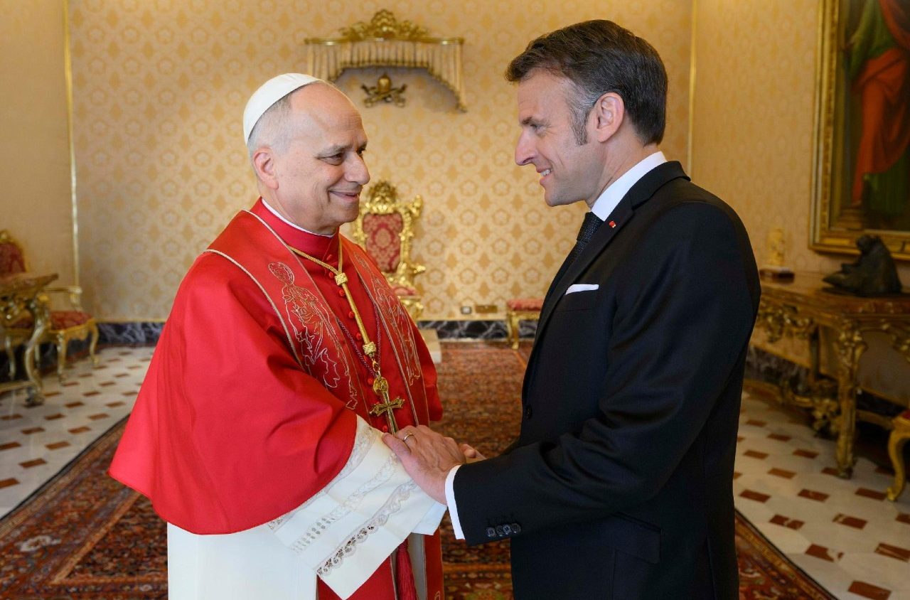 El Papa León XIV recibe al presidente francés Macron