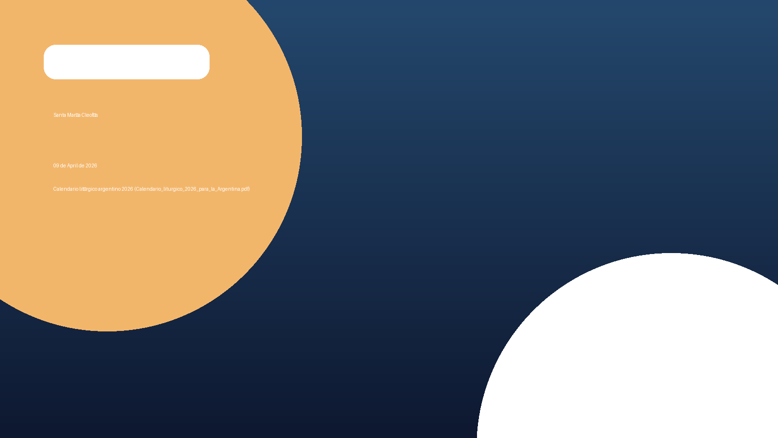 Santoral: Jueves de la Octava de Pascua