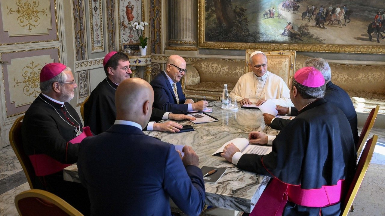 El Papa recibe a la Comisión supervisora ​​del hospital fundado por Padre Pio