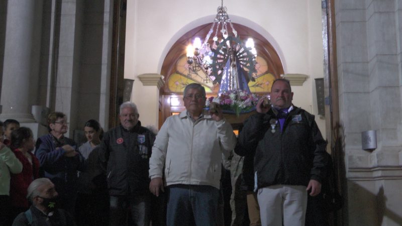 Los veteranos de Malvinas llevaron la Virgen de Luján en procesión